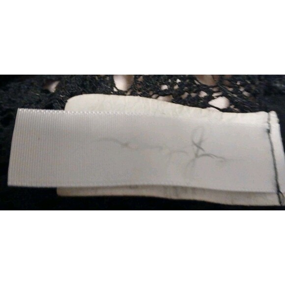 Black Lace Button-Up Blouse – Long Sleeve, Soft, Size Small – Romantic Look - Picture 9 of 9